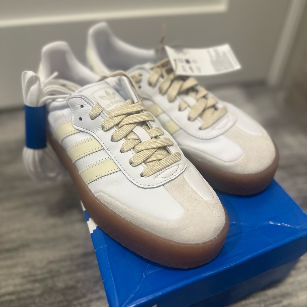 Adidas White and Beige Sneakers